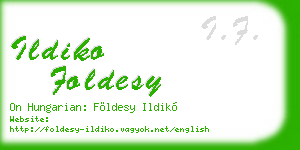 ildiko foldesy business card