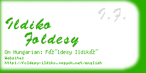 ildiko foldesy business card